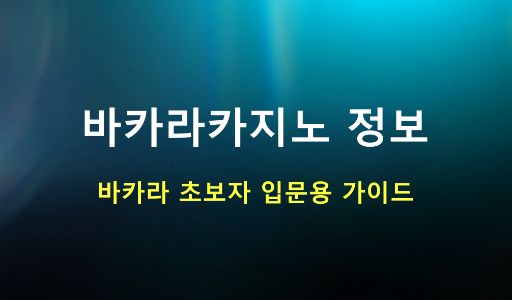 바카라카지노 정보